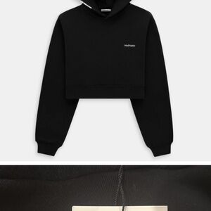 Madhappy Jet Black Cropped Hoodie